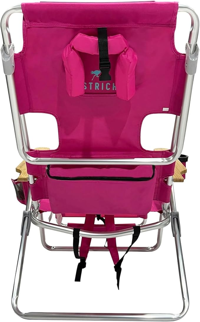 Ostrich Deltess 3 in 1 Portable Chair Cooler Bag & Reclining Lounger, Pink