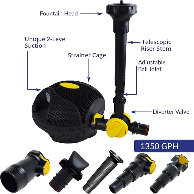Laguna PowerJet 1350 Electronic Fountain/Waterfall Pump Kit for Ponds Up to 2700 Gallon