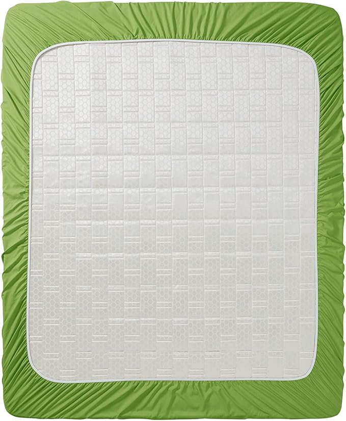 Clara Clark Fitted Sheet, Extra Deep Pocket Fits Deep Mattress, Luxury Soft Fitted Sheet Only, Twin Garden Green
