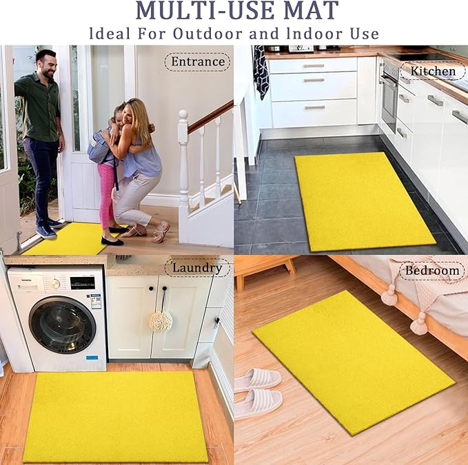 AZZKANG Outdoor Door Mat 2 Pack Front Door Indoor Multipurpose Utility Mat Large Quickly Absorb Mud Anti Slip Shoes Mats for Entryway Plant Pet Place Mat 36"x24"