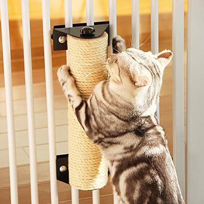 Natural Sisal Cat Scratching Twine, 5mm Heavy Duty Rope for Cat Tree & Scratching Post Replacement, DIY Cat Scratcher, Furniture Protector, Pet Play
