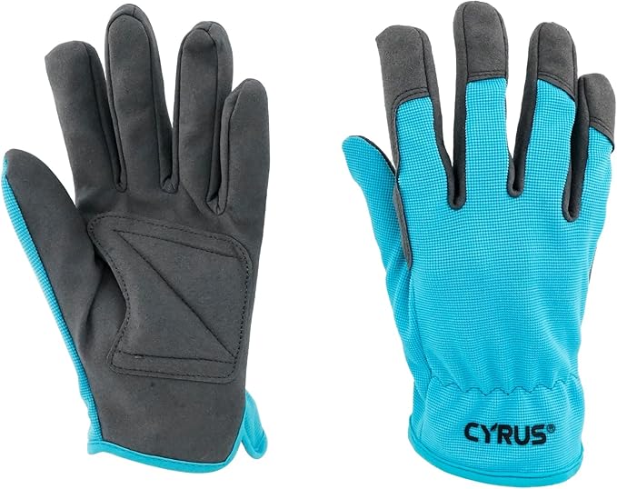 CYRUS Gardening Gloves – Breathable Puncture-Resistant Work Gloves for Men & Women, Multi-Scene Use for Gardening, DIY, Construction & Outdoor Tasks (Blue)