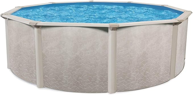 Aquarian Phoenix 21 Foot Round x 52 Inch Deep Steel Frame Above Ground Swimming Pool Set with Sand Filter, Pump, Ladder, Pool Liner, and Skimmer