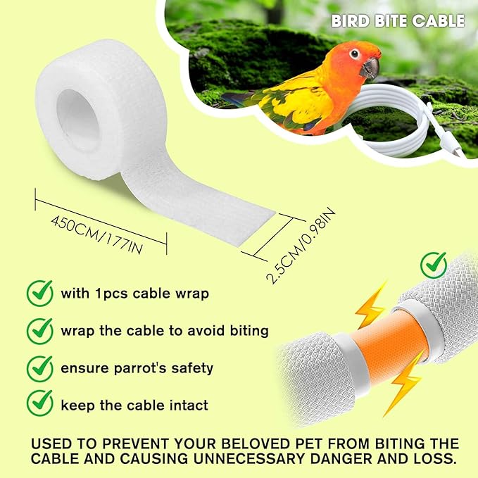 Automatic Bird Bath Large Bird Shower Circulating Large Parrot Bathtub Fountain for Parakeet, Cockatiel, Conure, Budgie, Lovebird, African Grey (White)