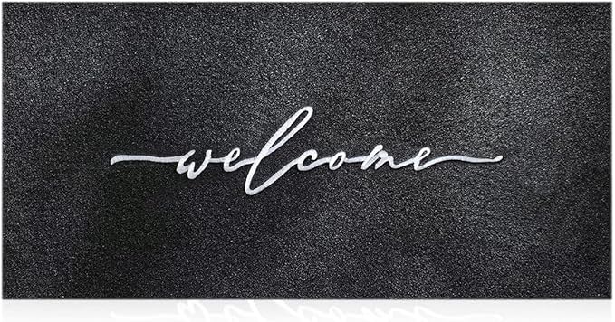 AAZZKANG Welcome Mats for Front Door Extra Large 18"x48" Outdoor with Non Slip Rubber Backing Easy to Clean Indoor Doormat for Entrance Outside Inside