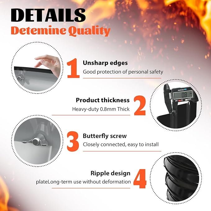 72 Inch Round Galvanized Fire Pit Ring/Fire Ring - Foldable and Perfect for Outdoor Gatherings and Campfires in The Yard/Garden/Park/Beach (Black+Gray, 6 FT Diameter+1 FT Tall)