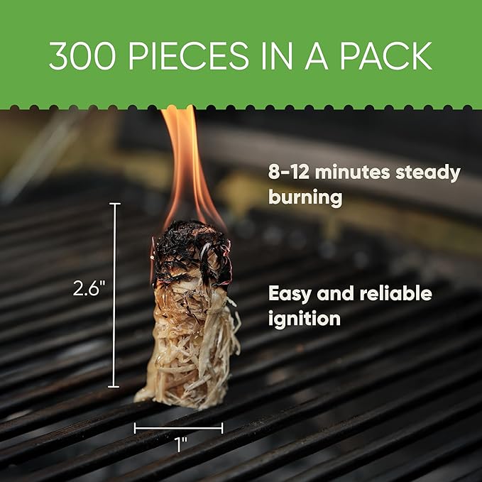 Inflame Fire Starters 400 pcs Fire Starters for Campfires, Grill, BBQ, Fireplace, Woodstove - Charcoal Starter - Waterproof, Weather-Resistant - Natural Wood Fireplace Starters
