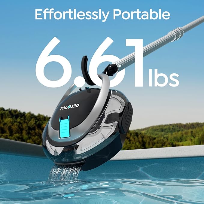 [2026 New] TALOSBO S2 Robotic Pool Cleaner – Dual-Layer Filtration, 90-Min Runtime, Powerful Cordless Pool Vacuum for Above-Ground & Flat Pools, Efficient Debris Removal & Auto-Parking Design