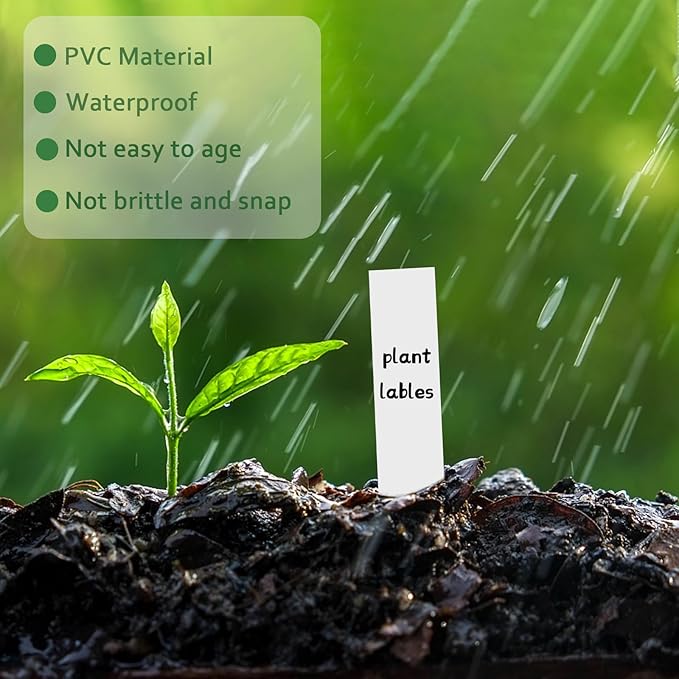 1000 PCS Plastic Plant Labels for Seeding Plant Tags for Outdoor Garden, Waterproof Labels for Pot Garden Stake (White)