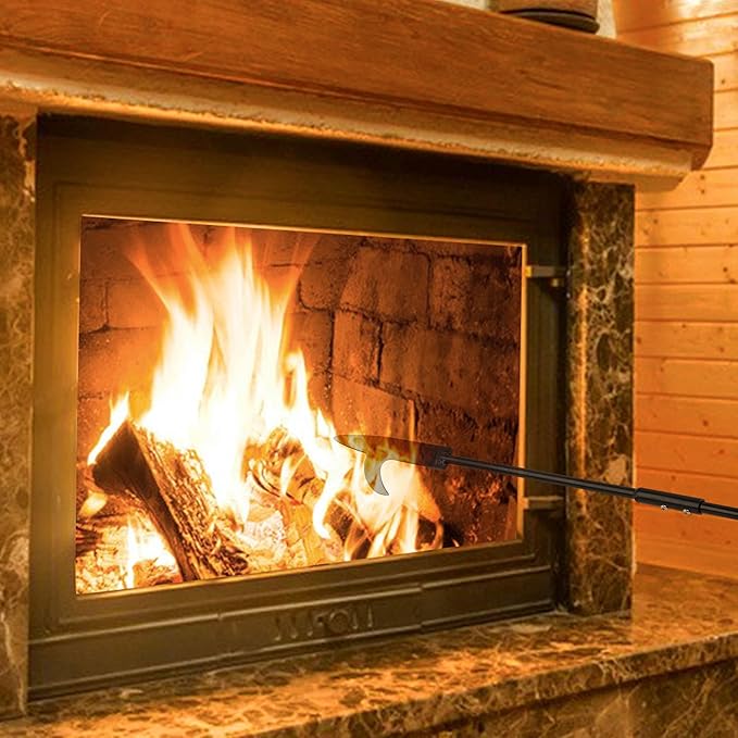 Stanbroil Fire Pit Campfire Poker, Stick 36-Inch Fireplace Poker Heavy Duty, Solid Steel Fire Pit Poker Accessories for Fireplace Camping Wood Stove Indoor and Outdoor