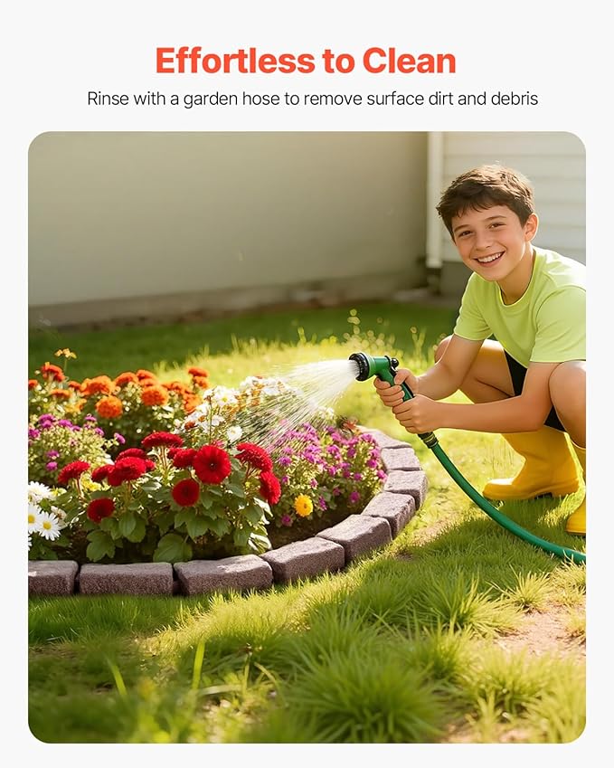 VEVOR Faux Stone Landscape Edging, No Dig Garden Edging Border, Flexible Blocks for Lawn Edging, Flower Beds, Driveway, Yards with 12 Spikes, 4 Pack 24 Bricks 16FT Kit, 46.5" Lx 3.7" W x 2.2" H, Brown