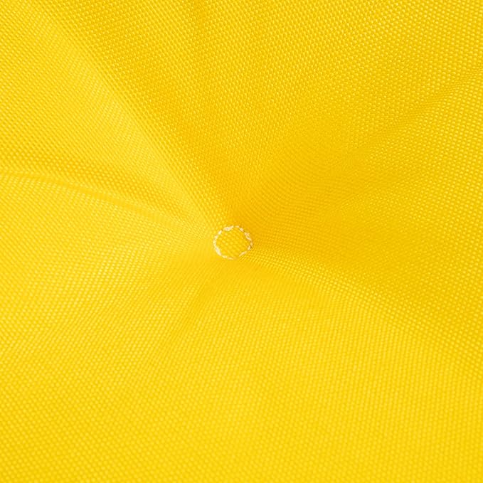FUNHOME Bistro Chair Cushions 15 inch,Set of 2,Tufted Round Chair Cushions with Ties,15"x15"x4",Water Resistant Round Seat Cushion for Barstool Chairs,Patio Garden Kitchen Outdoor Furniture(Yellow)