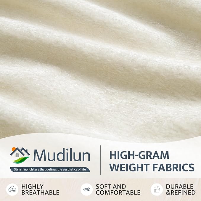 mudilun Rocking Chair Cushion Set - Non-Slip Tufted Rocking Chair Cushions with Ties Soft Indoor/Outdoor Wooden Rocking Chair Seat Pad for Porch Garden Cafe & Nursing