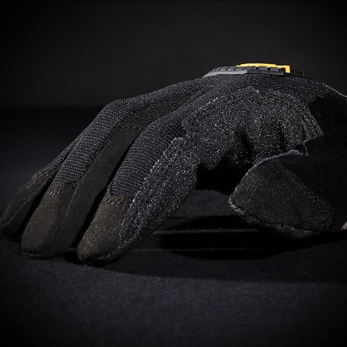 Ironclad Heavy Utility Work Gloves HUG, High Abrasion Resistance, Performance Fit, Durable, Machine Washable, (1 Pair), SMALL Black & Grey