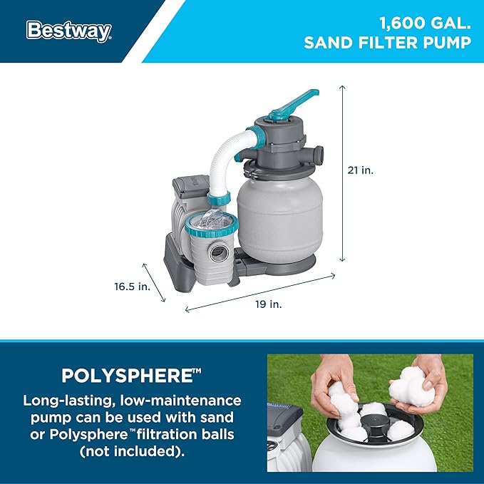 Bestway Hydrium 20' x 12' x 48" Above Ground Pool, Oval Steel Side Wall Frame Outdoor Swimming Pool Set with Sand Filter Pump, Ladder & Accessories