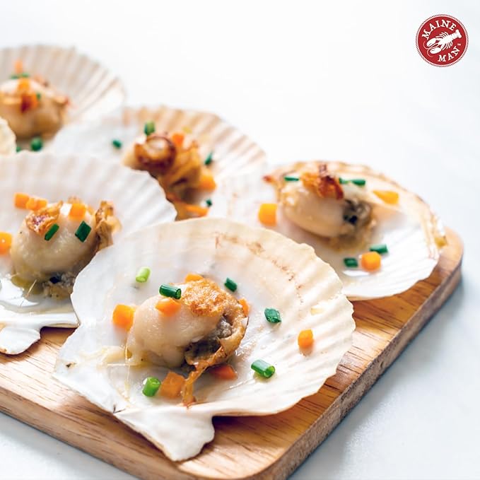 Maine Man Natural Baking Shells, Harvested From Ireland And Scotland, For Baking, Seafood, Appetizers, And Desserts, 3.75-Inch, Set of 4