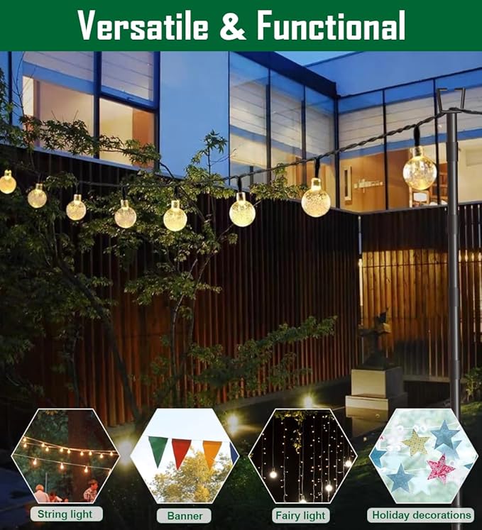10Ft String Light Poles for Outside - 2 Pack Adjustable Metal Poles for Outdoor String Lights, Rustproof & Sturdy Light Stand Posts for Patio, Backyard, Deck, Garden, Party Decorations