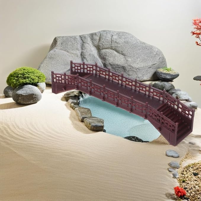 Ciieeo Miniature Bridge for Fairy Garden Micro Landscape Decor Chinese Style Arch Bridge Figurines Bonsai Terrarium Ornament 5.70In