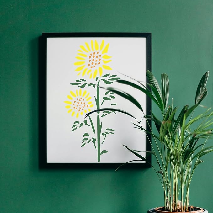 18 Pieces Stencils for Painting Leaves Plants Templates Flower Craft Stencil Reusable Plastic DIY Drawing Template Tropical Stencils for Paint on Wood Wall Rock Home Decor