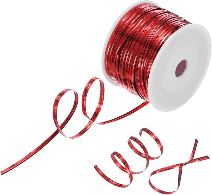 Metal Twist Ties, 100 Yards Metallic Twists Tie Bread Twisty-Ties for Party Decoration/Garden Plant/Gift Wrapping Bag/Cake/Pops Candy/Bakery Bags [Red]