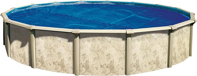 In The Swim 21' Premium Plus Blue/Black Round Solar Pool Cover 12 Mil for Solar Heating Above Ground Pools and Inground Pools