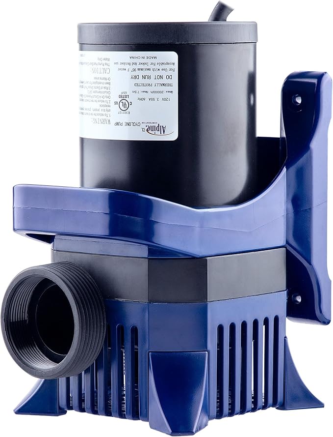 Alpine Corporation PAL5200 | 5200 GPH Submersible Water Pump with 33-ft Cord — Quiet 426W Motor, 25-ft Lift — Multi-Angle Flow for Ponds, Waterfalls & Fountains — Durable & Efficient (Blue)