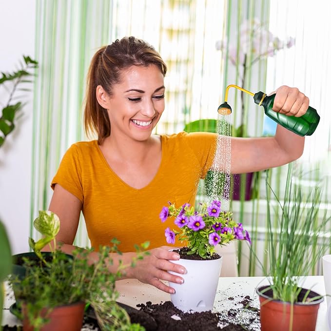 4 Pcs Small Watering Can for Seedlings Indoor Plant Flower Watering Pot 0.45L Succulent Squeeze Sprinkling Bottle for House Bonsai Spray(Green)