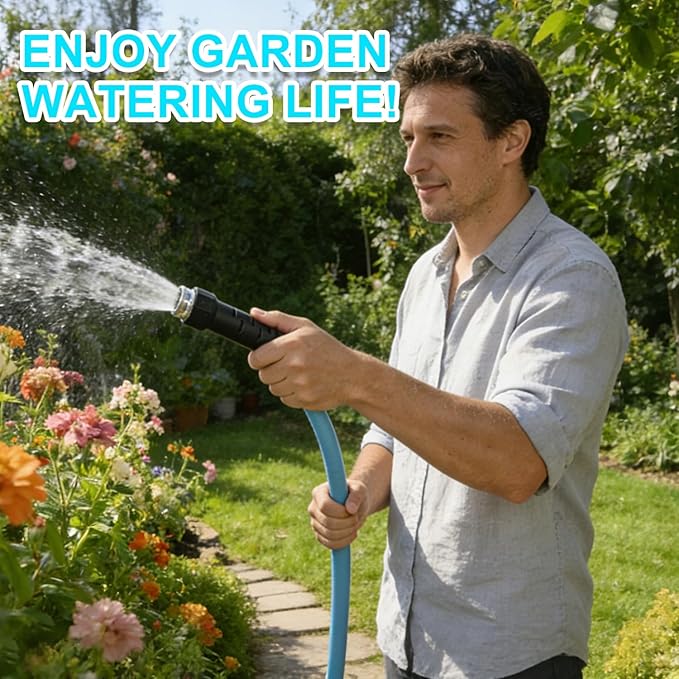Nilight RV Water Hose 15FT Garden Drinking Hoses with Storage Bag Leakproof Anti-Kink 5/8" Inner Diameter Flexible Lightweight Freshwater Hose for RVs Campers Travel Trailer Boat Car Wash Accessories