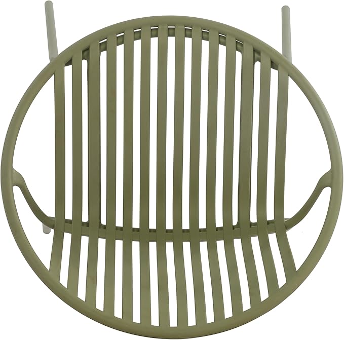 Christopher Knight Home Set of 2 Tita Modern Patio Outdoor Dining Chairs, Stacking Chair, Outside Dinner,Garden/Balcony/Poolside Stackable Accent Chairs,Metal Legs,Plastic Cutout Backrest, Green