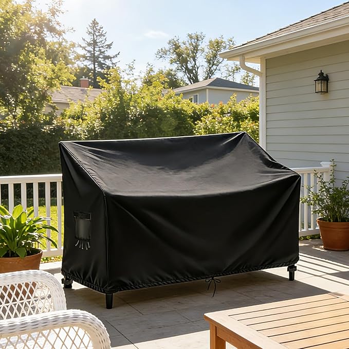 Outdoor Couch Cover Waterproof, Outdoor Sofa/Loveseat/Patio Furniture Cover - 87"W x 37"D x 35"H