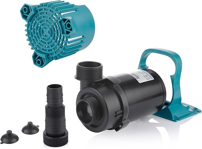 Alpine Corporation PEG3000 | 3000 GPH Vortex Energy-Saving Submersible Pump — Durable & Efficient Design for Ponds, Waterfalls & Fountains — Black/Teal