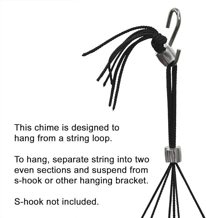 Woodstock Chimes Signature Collection, Bells of Paradise, Black 32"", Decor Designs Wind Chimes for Outdoor, Patio, Home or Garden Décor (BPMK)
