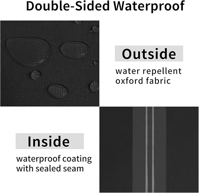Easy-Going Waterproof Patio Lounge Chair Cover UV Resistant Outdoor Chaise Lounge Covers with Tape Sealed Seam(1 Pack-78Wx35.5Dx33H inch, Black)