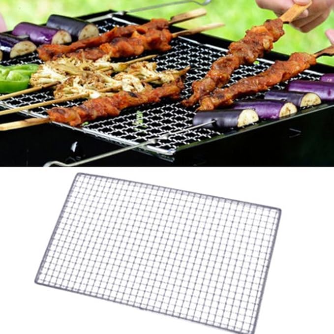 Stainless Steel BBQ Grill Grates Replacement, Mesh Wire Net, Cooking Rack for Outdoor Camping Barbecue (30x45cm/11.8x17.7in)
