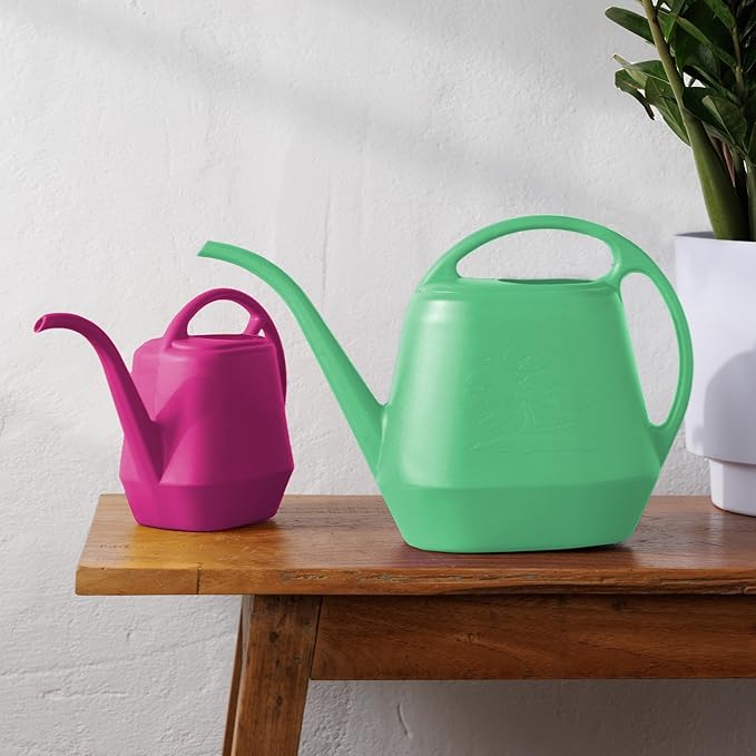Bloem Aqua Rite 1.1 Gallon (144 Fl Oz) Mint Green Resin Watering Can for Indoor and Outdoor Use