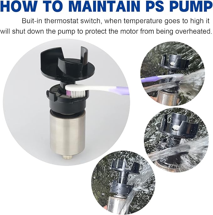 WaterRebirth (1700GPH-120W,UL listed) Large Fountain Submersible Water Pond Sump Pump Aquarium Electric Waterfall Pump Outdoor PS-1700