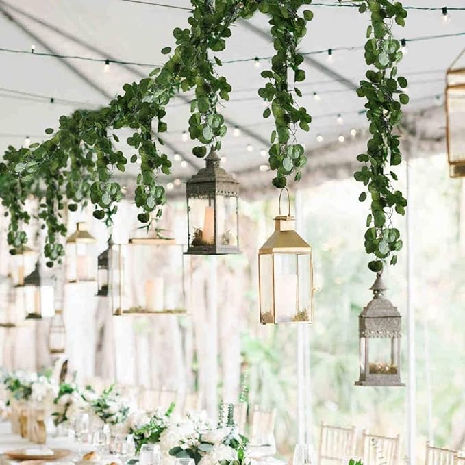 36 Pack 248 Ft Fake Vines Hanging Greenery Artificial Plants Faux Silk Green Leaves Garlands Living Room Wall Decor for Bedroom Office Garden Outdoor Wedding Jungle Party Decoration