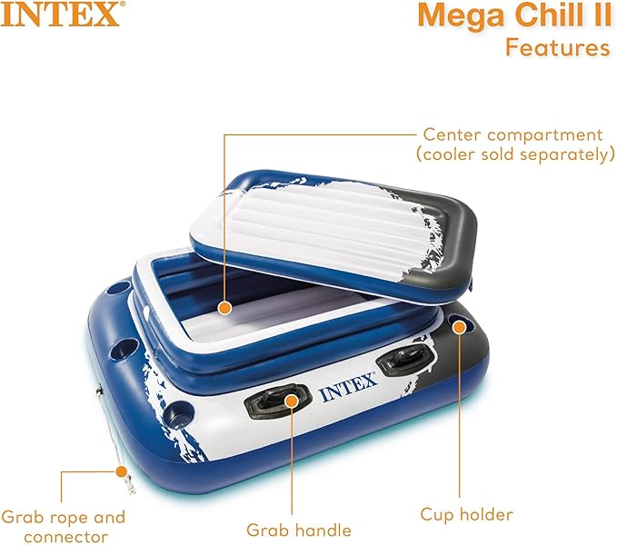 Intex 26339EH Ultra XTR 24ft x 52in Above Ground Swimming Pool Set with Sand Filter Pump, Inflatable Lounge Pool Recliners (2-Pack) and Inflatable Beverage Cooler