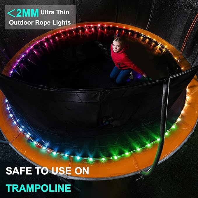 Outdoor String Lights, Rope Lights with Remote, Waterproof String Lights Outdoor Fairy Lights Twinkle Lights for Wedding, Patio, Pool, Christmas