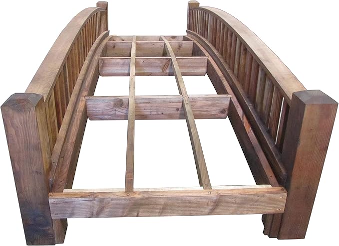 SamsGazebos 12 ft Commercial Grade Garden Bridge with Medium Rails