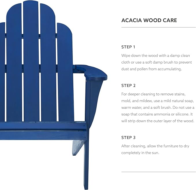 Jayde Blue Adirondack Chair by Linon