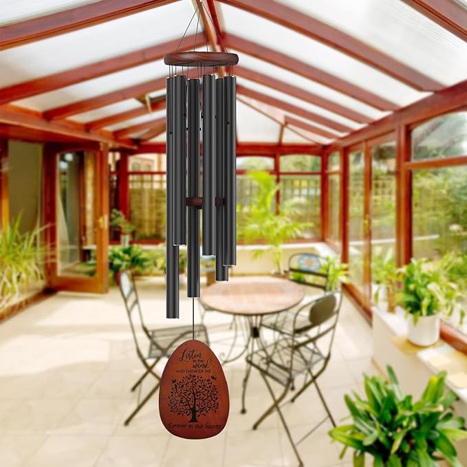 Tree of Life Memorial Wind Chimes for Loss of Loved One, Wind Chimes in Memory of a Loved One for Outside, Memorial & Sympathy Gifts for Bereavement,Condolence,Funeral