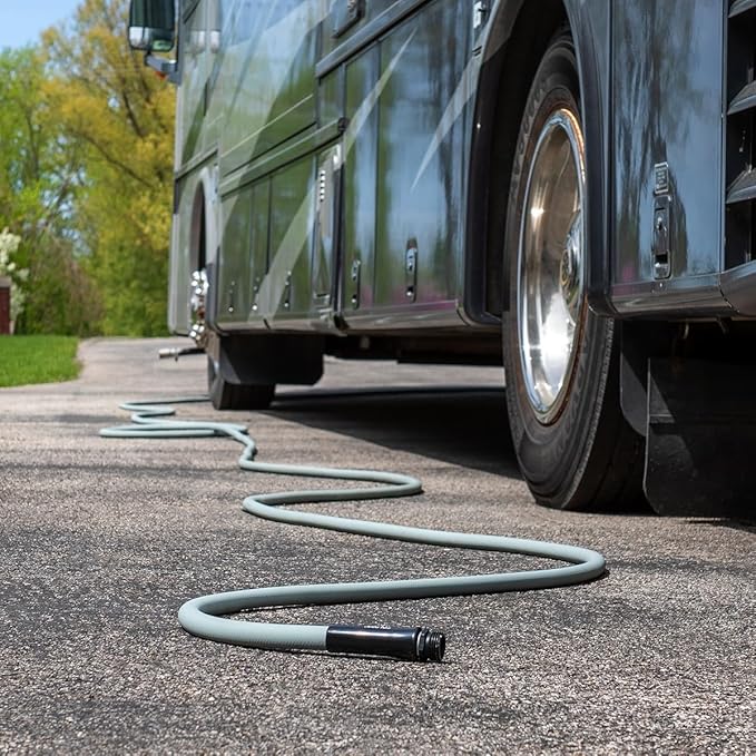 Flexzilla Colors Garden Hose 5/8 in. x 100 ft., Lightweight All-Weather Water Hose, Durable and Flexible, Leak-Free Connections, Slate Gray