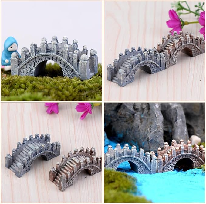 STOBOK 20 Pcs Miniature Fairy Garden Arch Bridge Figurines Figurines Micro Landscape Garden Bridge Terrarium Kit Micro Landscape Ornaments for DIY Kit