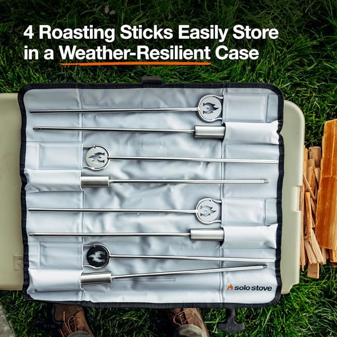 Solo Stove Roasting Sticks and Fire Pit Poker - Firewood Accessories for Outdoor and RV Fire Pits