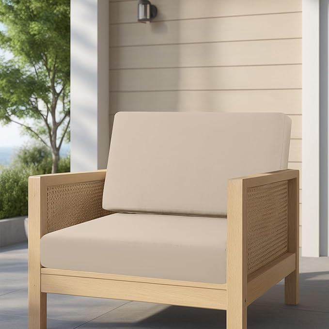 idee-home Outdoor Cushions for Patio Furniture, Outdoor Seat Cushion, Waterproof Couch Hampton Bay Deep Seat Replacement Chair Cushions for Garden Lawn Backyard Deck, 30 x 30