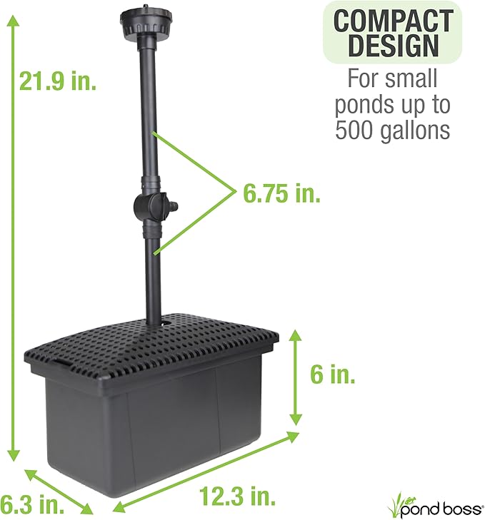 pond boss Medium Filter Kit with Pump for Ponds and Water Features