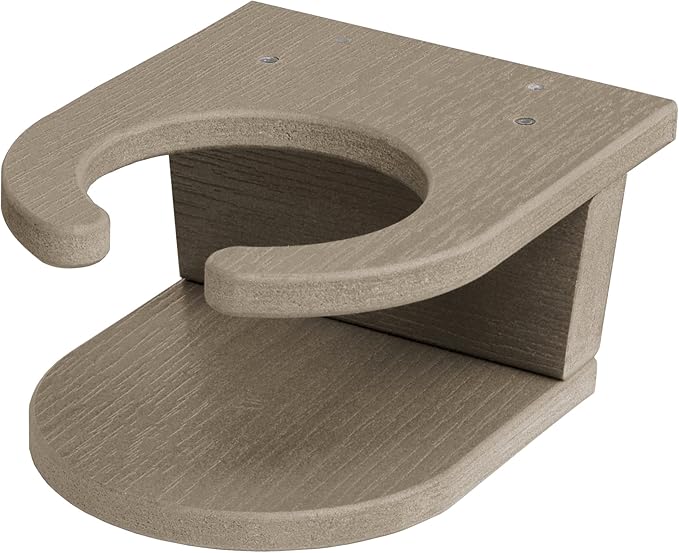 highwood Screw-On Cup Holder for Adirondack Chairs, Woodland Brown