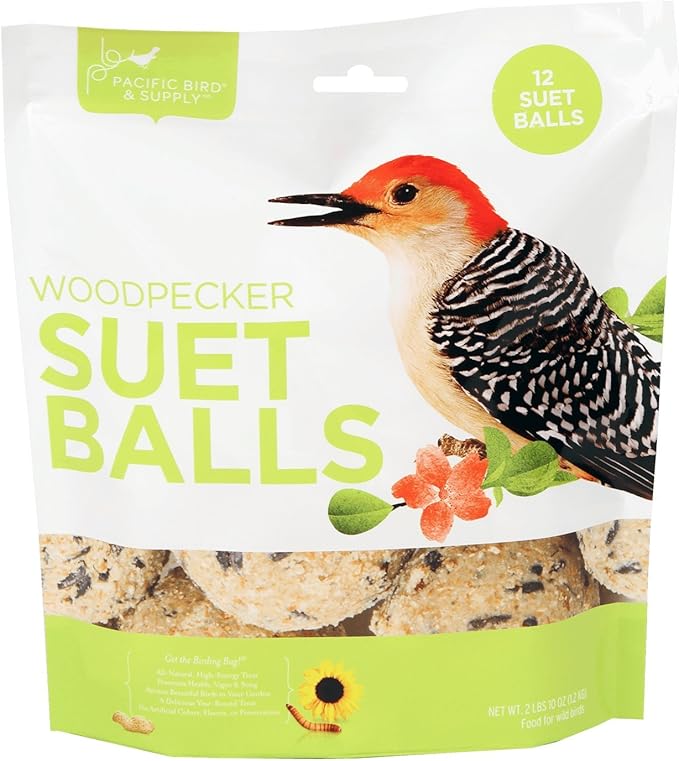 Pacific Bird & Supply Co Woodpecker Suet Balls (12 Pack)