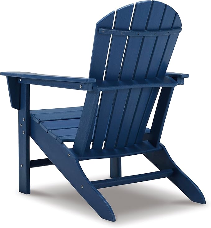 Signature Design by Ashley Outdoor Sundown Treasure HDPE Patio Adirondack Chair, Blue